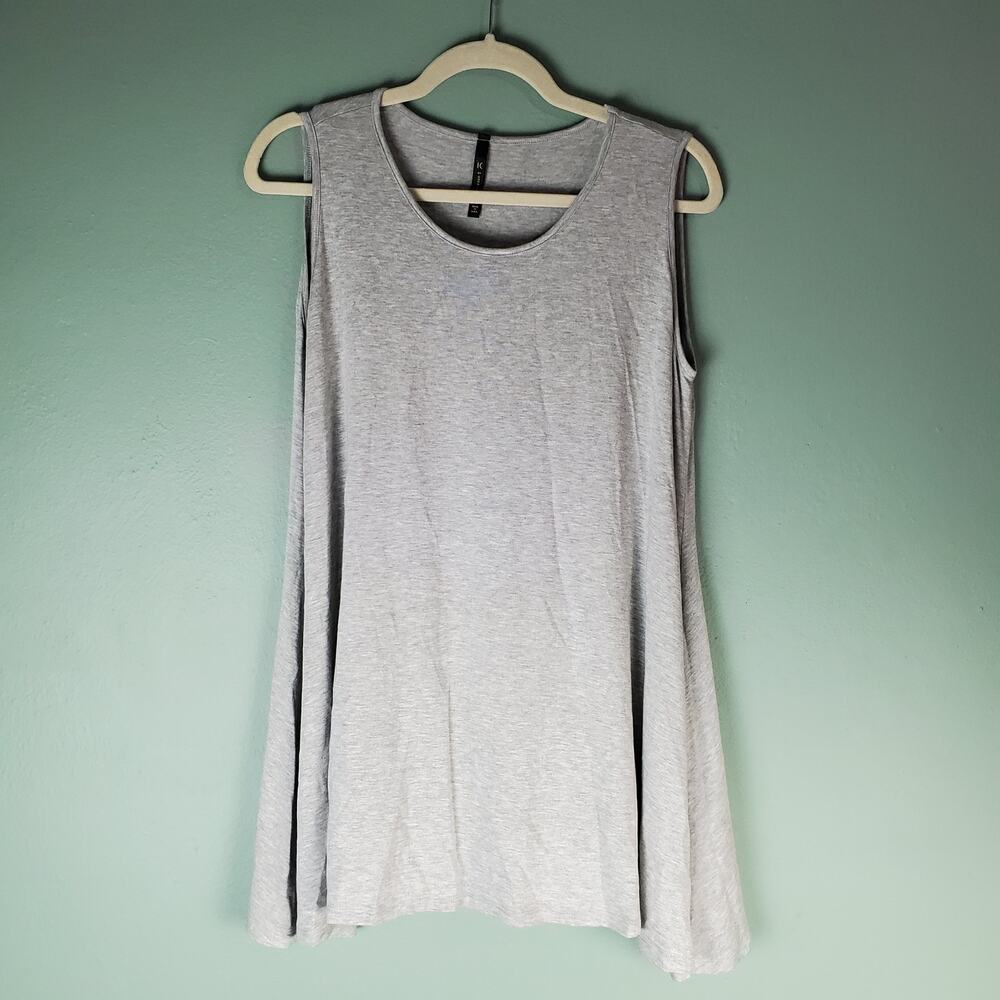 IC By Connie K Women's Gray Sleeveless Knit Stretch Tank Top Size Medium